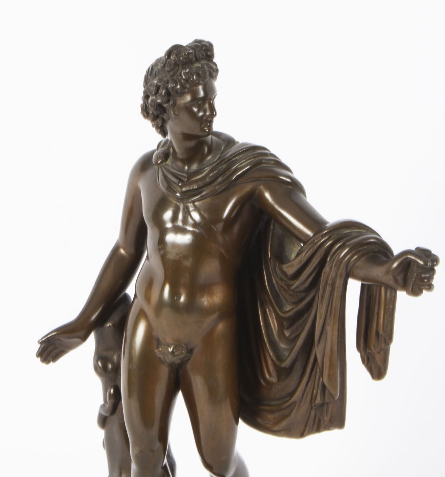 Victorian Bronze Sculpture Of Greek God Apollo 19th Century photo buy