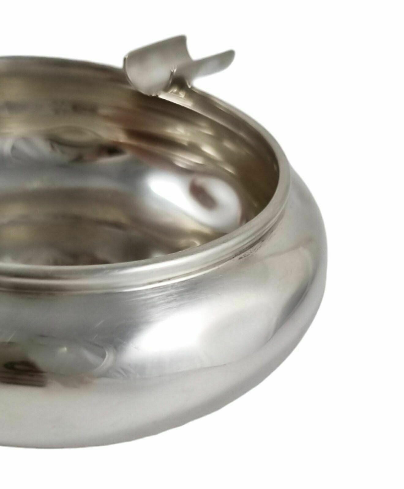 310.0 Antique Indian Colonial Silver Cooke Kelvey Large Baluster Ashtray 2 Slots photo