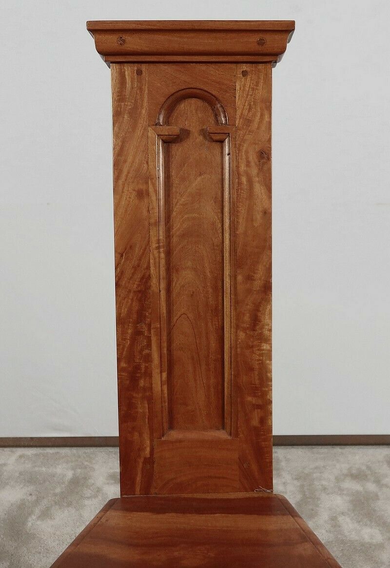 photo for sale Suite Of 4 Chairs In Solid Mahogany, Cathedral Taste   Xxth