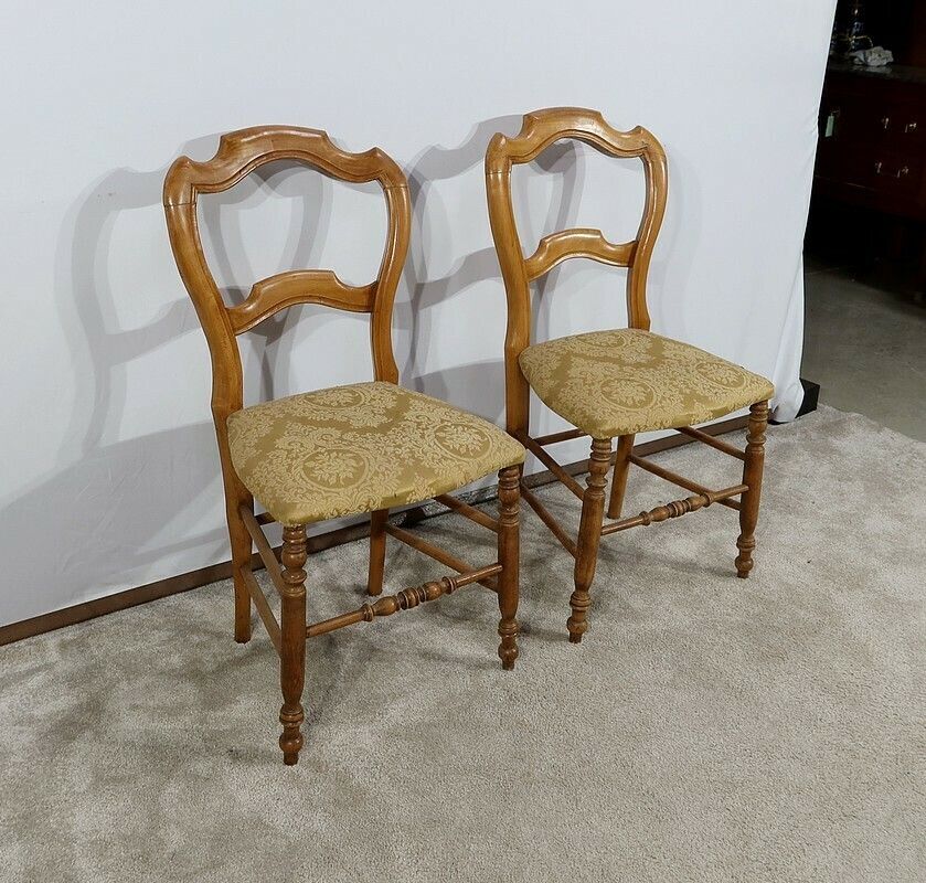 Pair Of Chairs In Solid Beech, Louis Philippe, Late 19th Century photo furniture