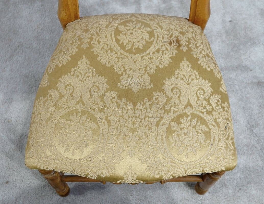 photo for sale Pair Of Chairs In Solid Beech, Louis Philippe, Late 19th Century