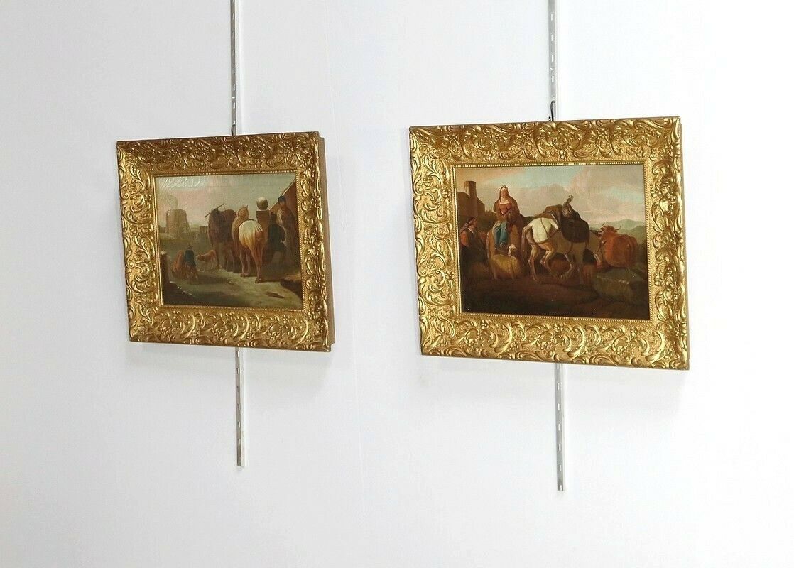 Pair Of “Spanish Scenes” Paintings – Mid 19th Century photo furniture