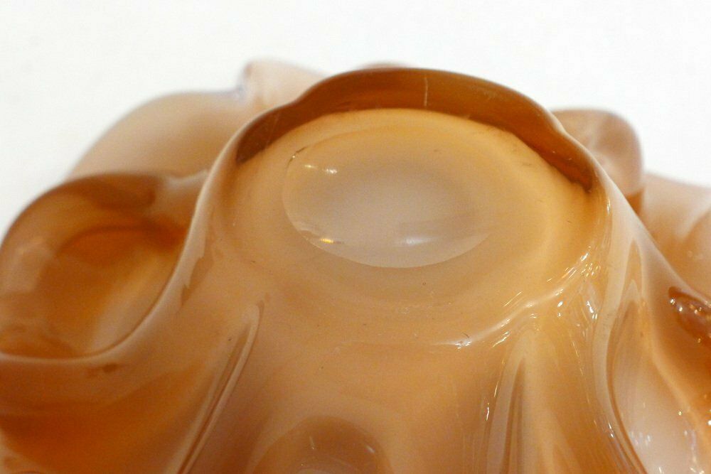 Large Sommerso Murano Glass Flower Ashtray, 1960s photo for sale