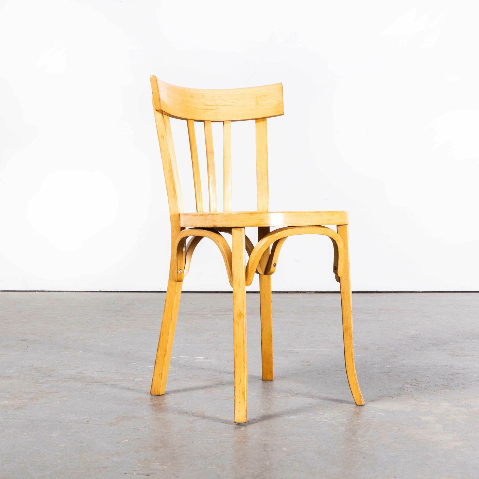 1950’s French Baumann Blonde Tri Back Bentwood Dining Chairs – Set Of Six photo buy