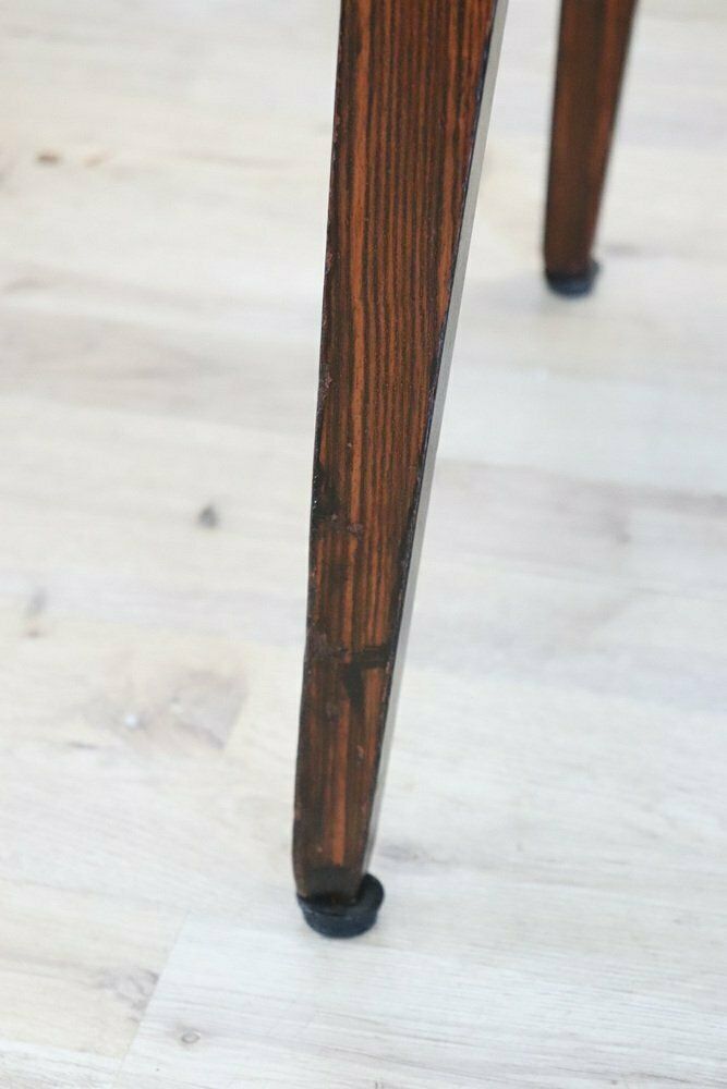 Dining Chairs In Beech Wood And Faux Leather, 1960s, Set Of 6 photo for sale