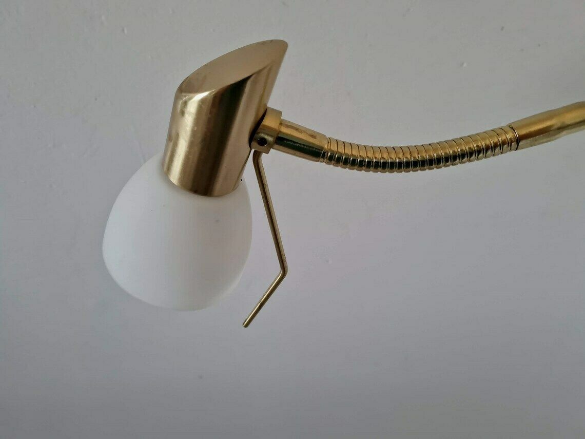 Vintage Mid Century Gold Halogen Floor Lamp Retro Lamp Very Beautiful Decor Element photo 290.0