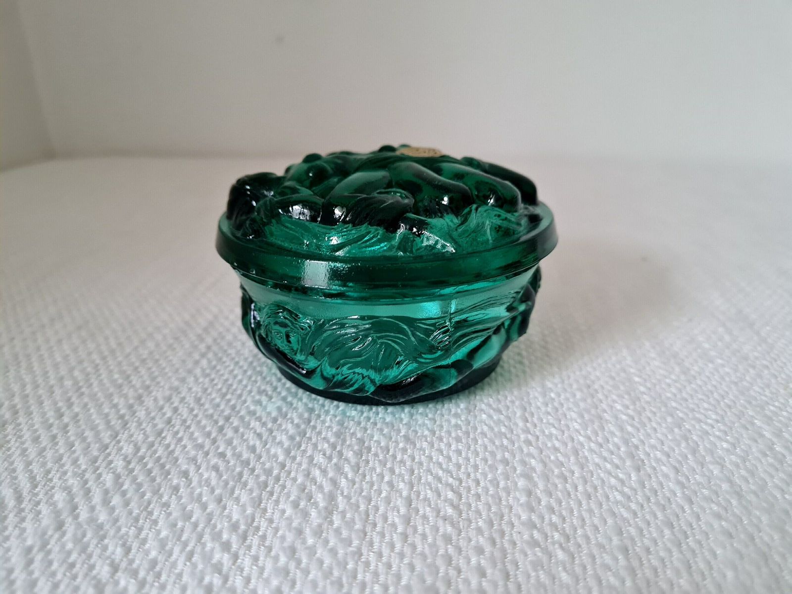 Art Deco Jewelry Box Powder Box Schlevogt Ingrid Design Czech Bohemian Glass