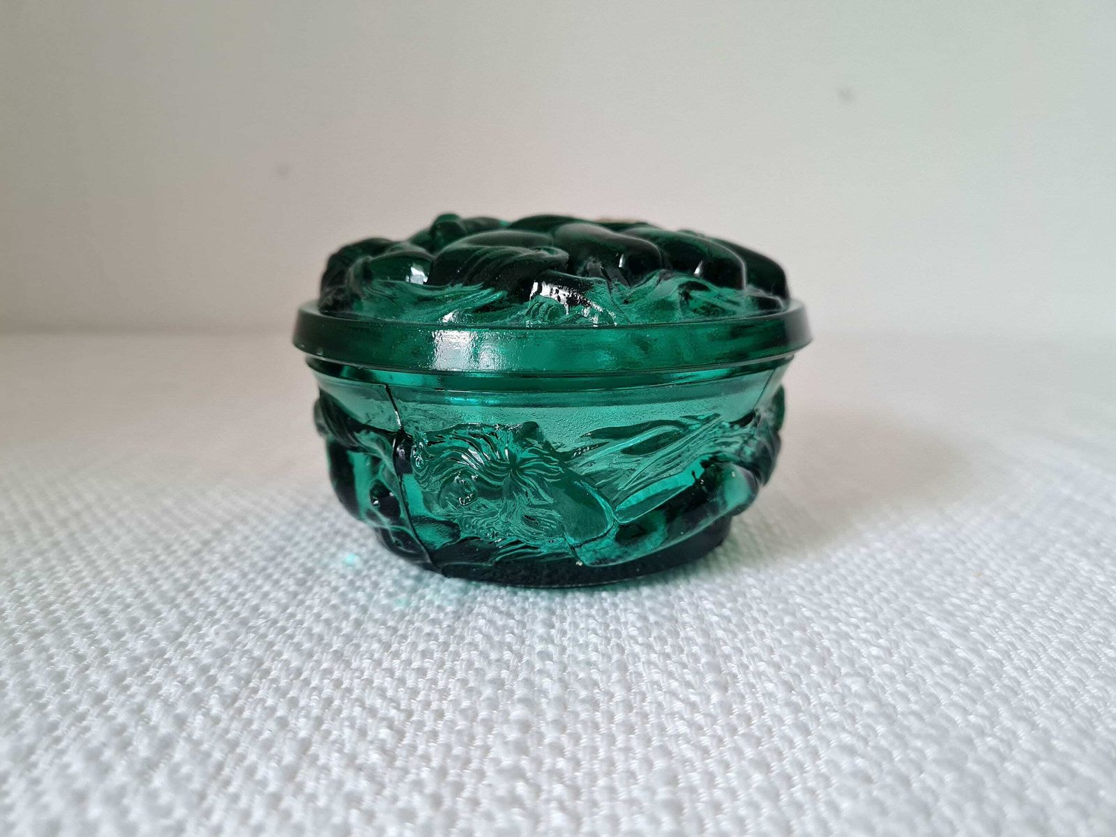 Art Deco Jewelry Box Powder Box Schlevogt Ingrid Design Czech Bohemian Glass photo vinterior
