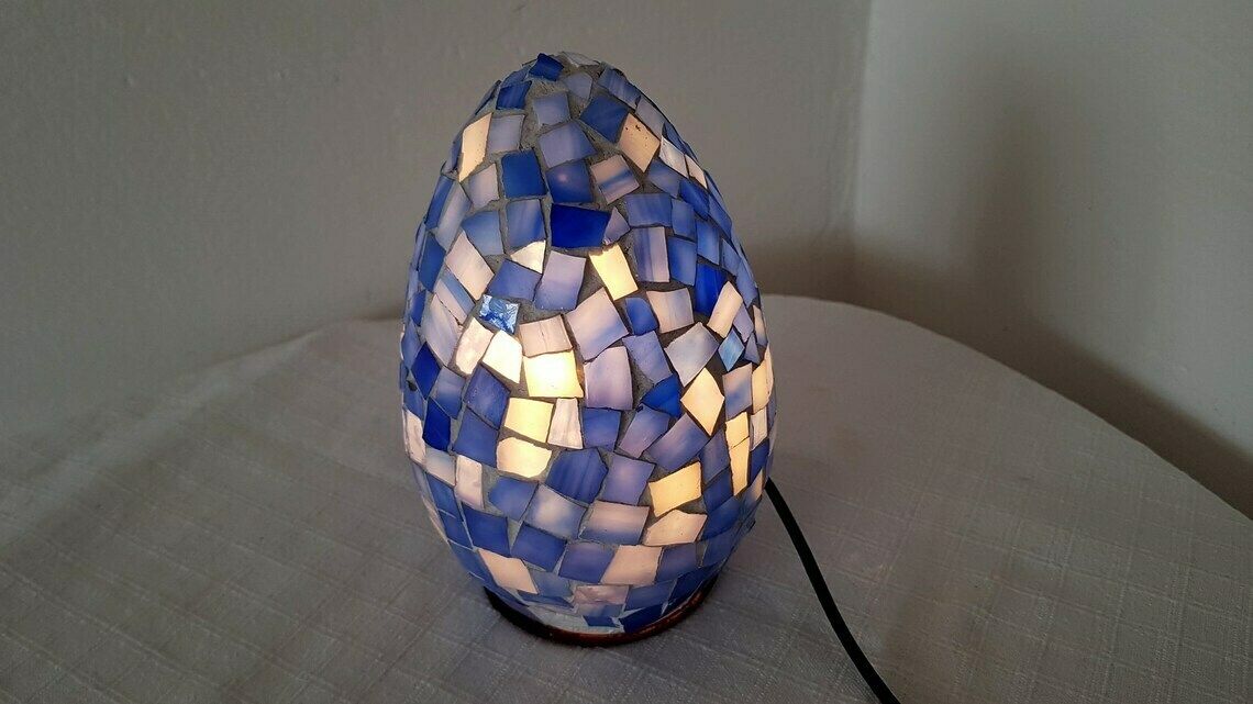 Vintage Mosaic Lamp Easter Egg Accent Lamp photo furniture