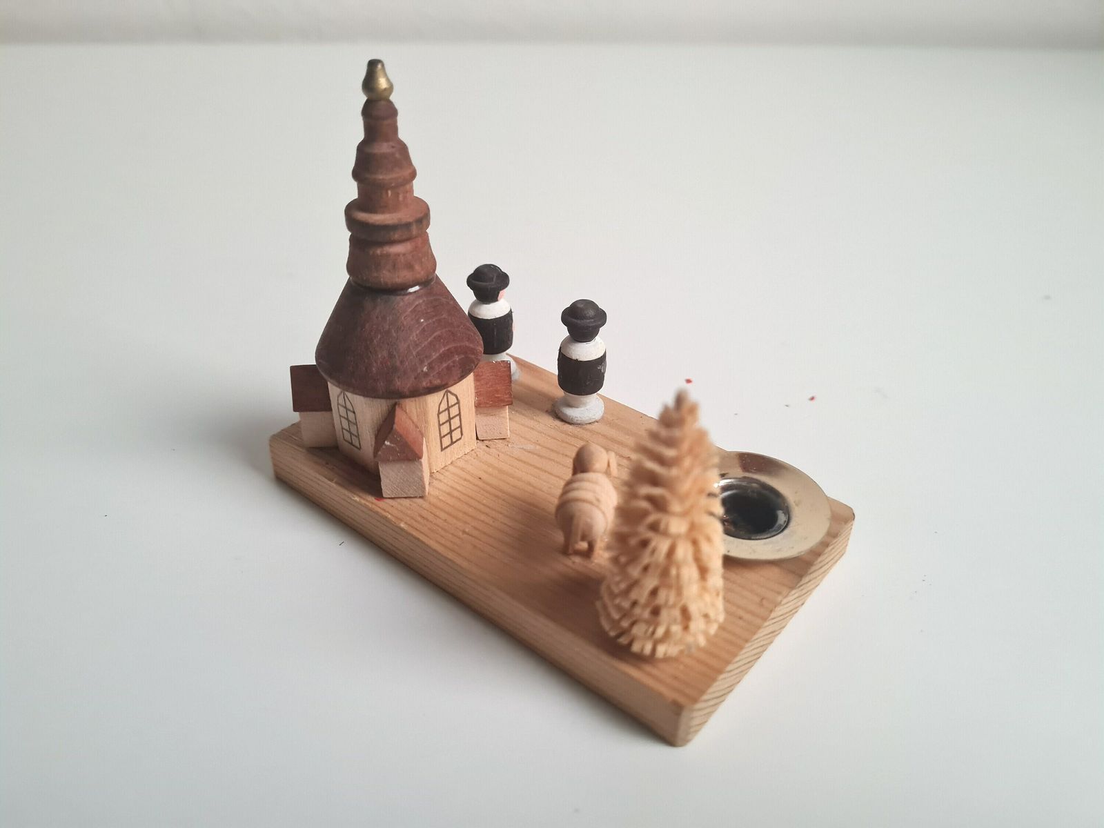 Vintage Duitse Kandelaar – Seiffen Kerk Met Kerstkoorzangers, Handgemaakt photo buy