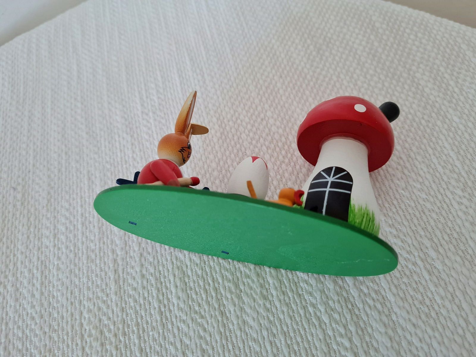Vintage Erzgebirge Easter Bunny German Wooden Decoration Folk Art Hand Painted Made In East Germany photo 71.0