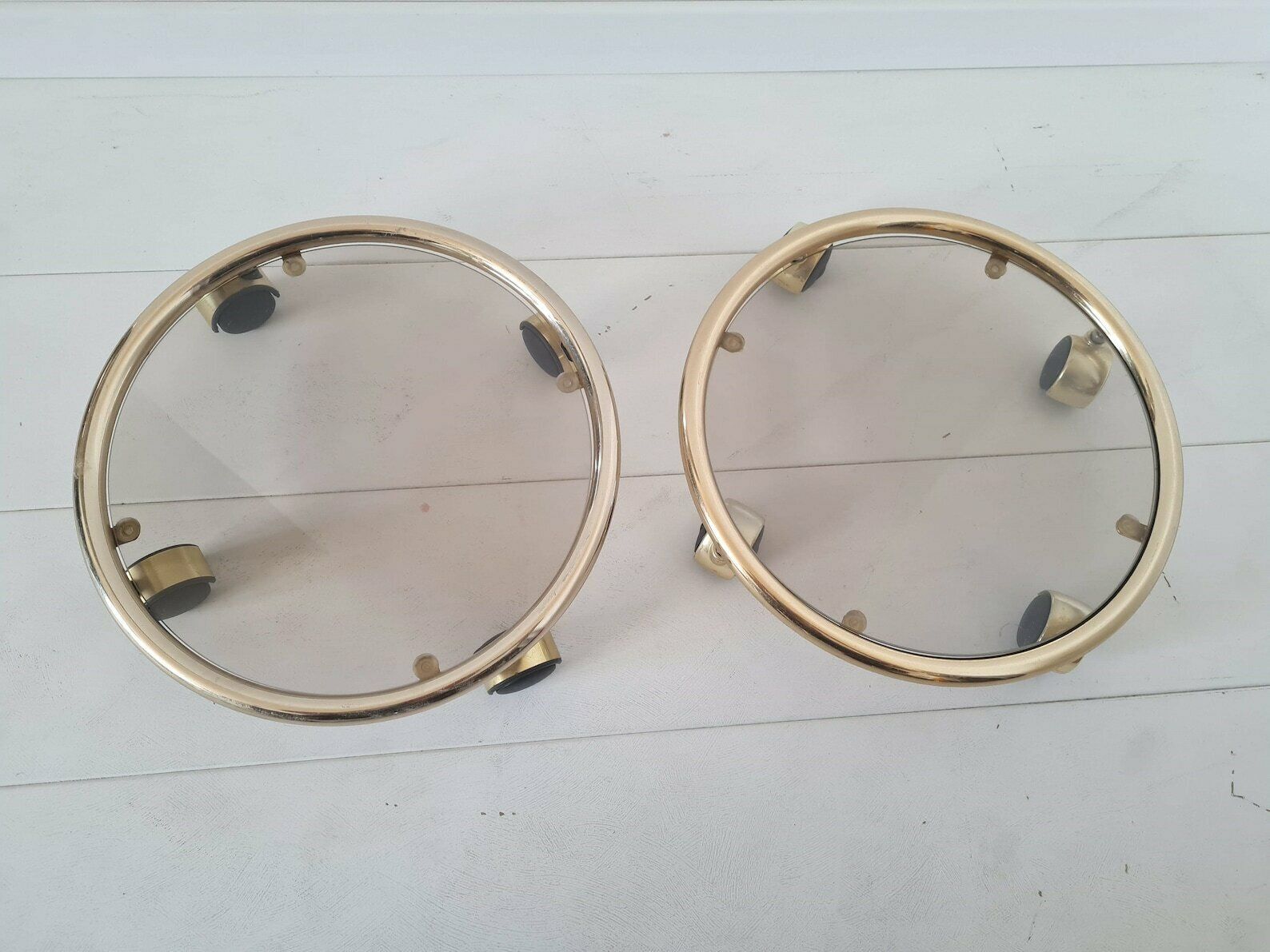 Vintage Mid Century Hollywood Regency Floor Flower Stand On Wheels photo buy