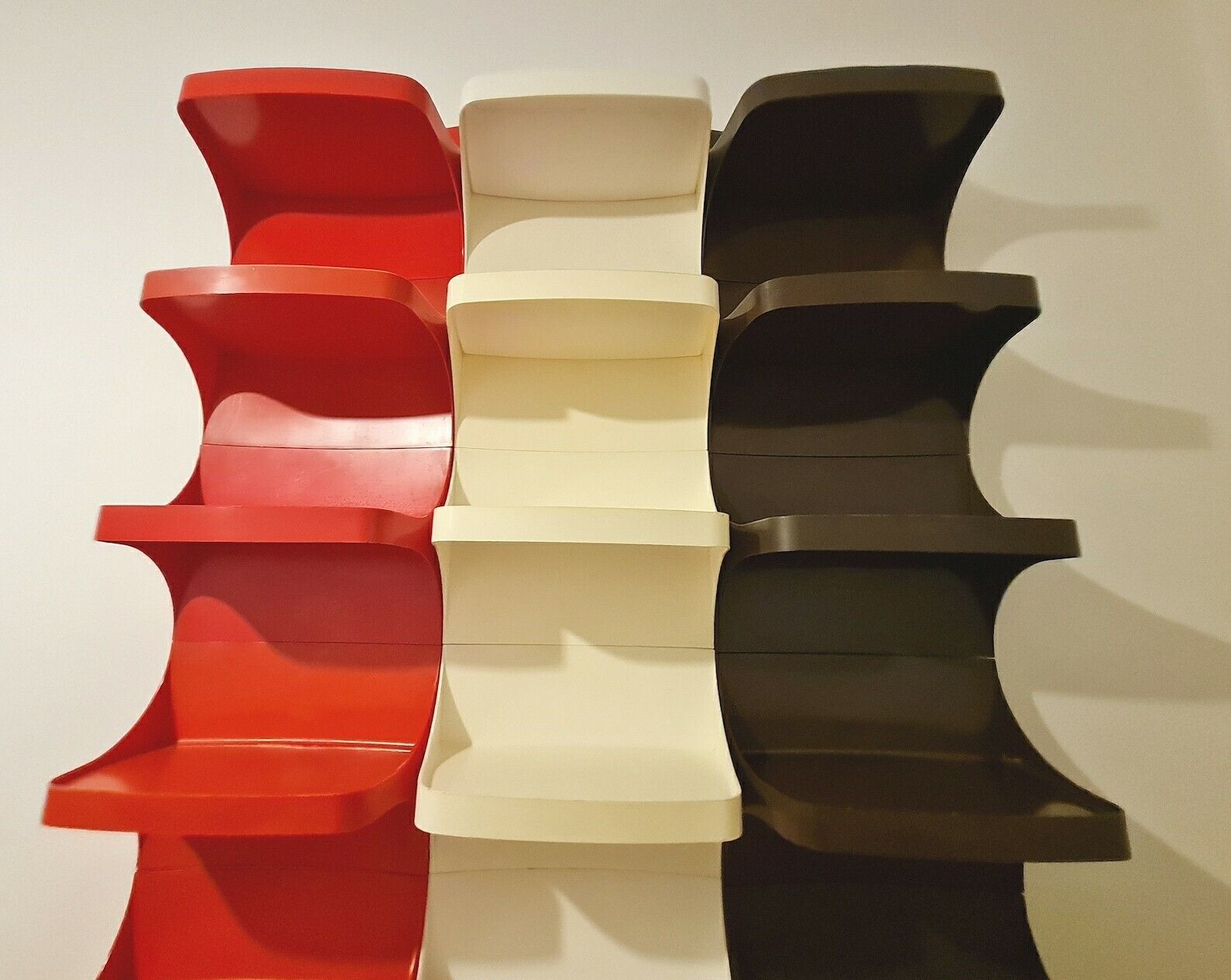 Vintage Mid Century Wall Shelf In A Plastic 80s photo vintage