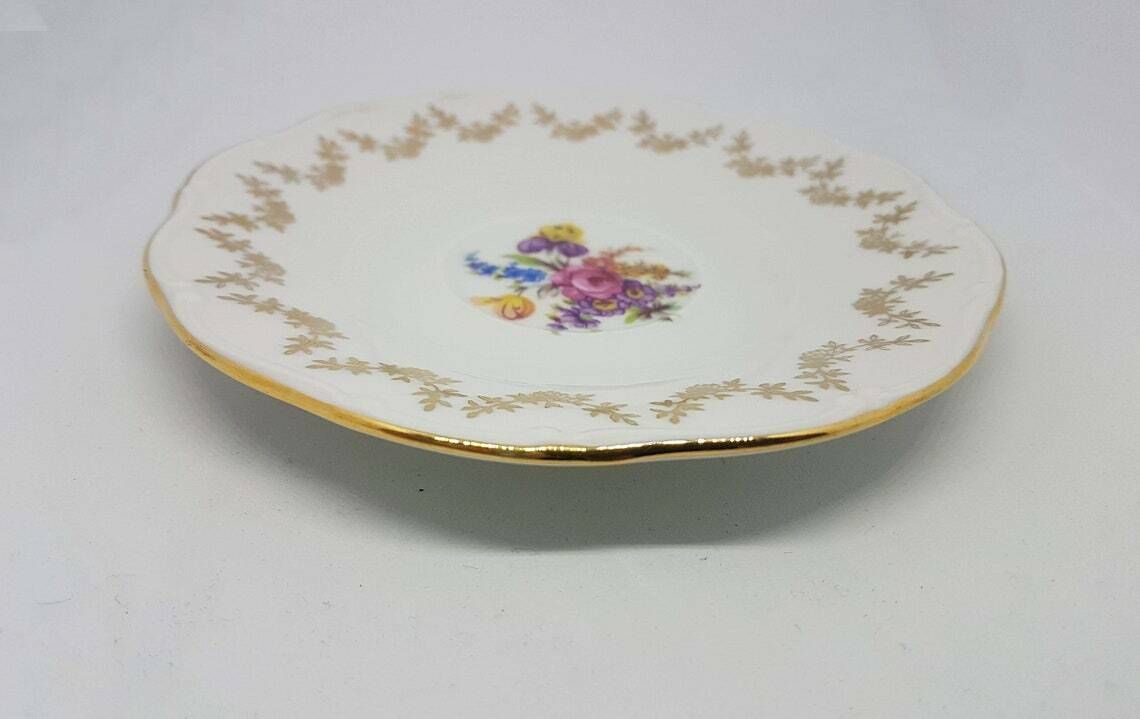 photo for sale Vintage Coffee Czech Porcelain Cup And Saucer Made In Czechoslovakia 80s