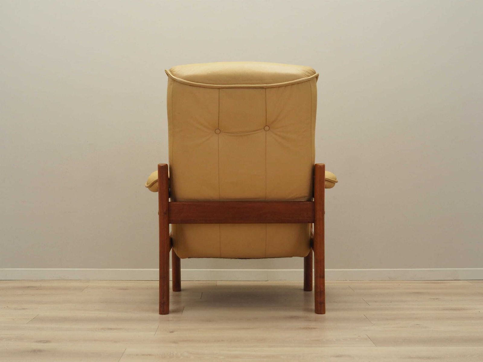 Yellow Leather Armchair, Danish Design, 1960s, Production: Denmark photo 429.0