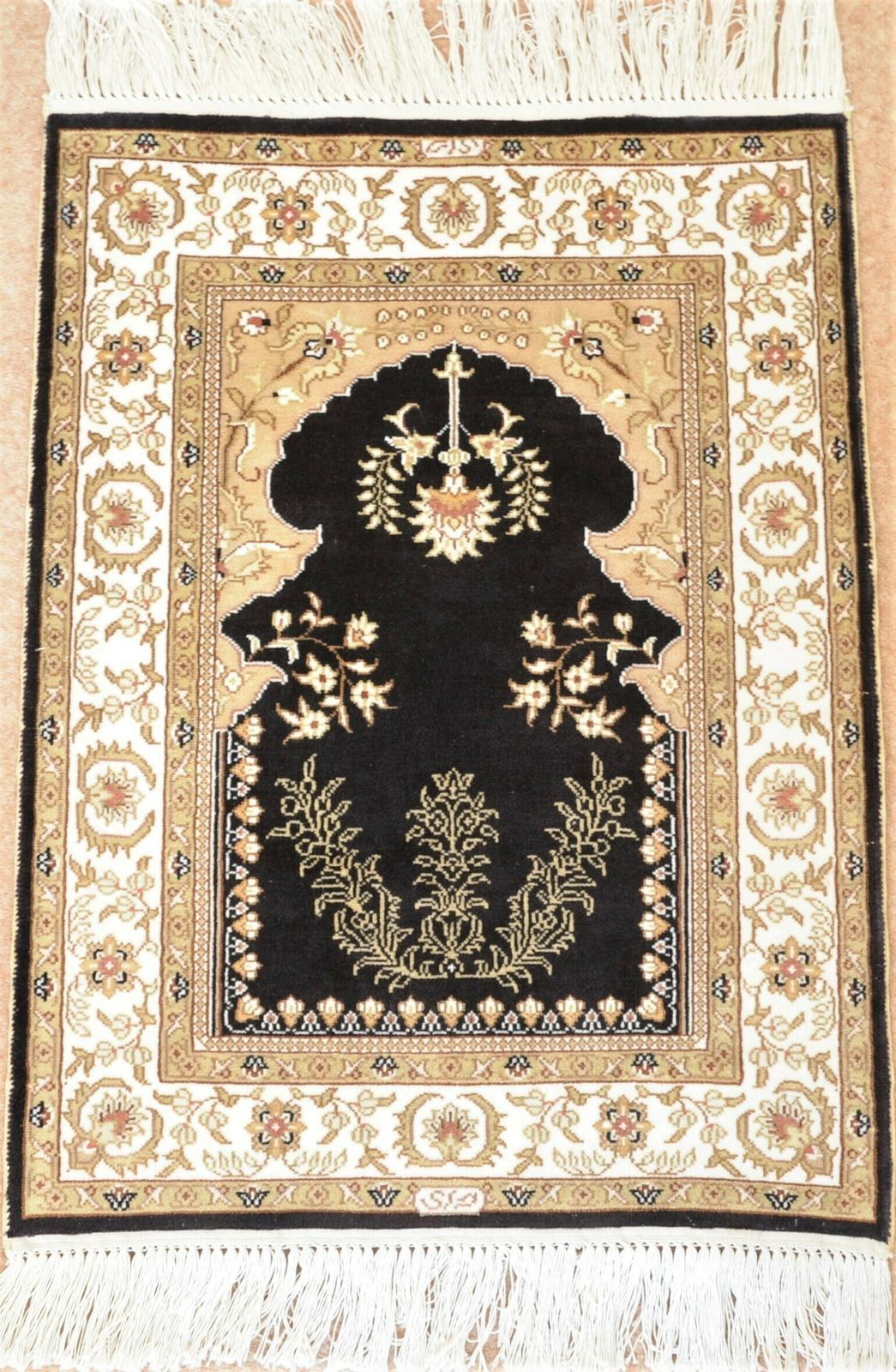 Fine Small Turkish Hereke Style Silk Rug photo furniture