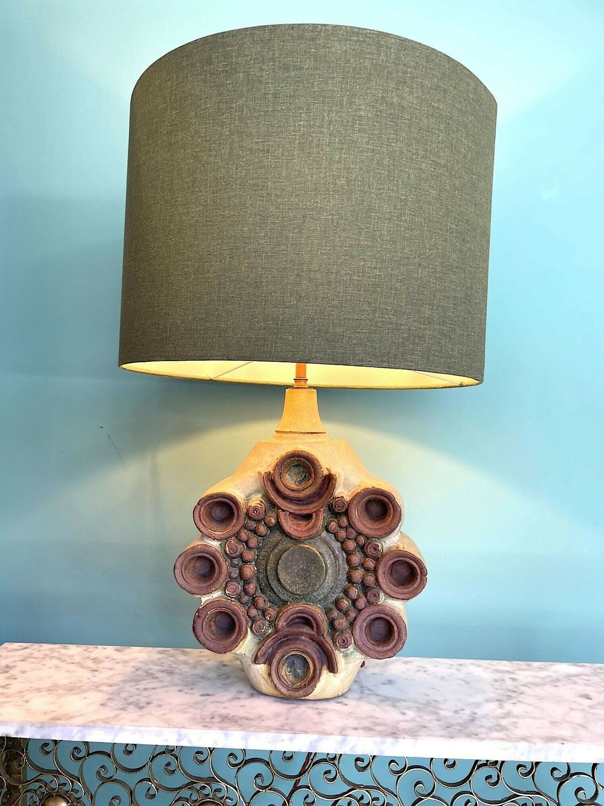 Lighting A Large 1960s Studio Pottery Lamps By Bernard Rooke Stamped On The Base photo