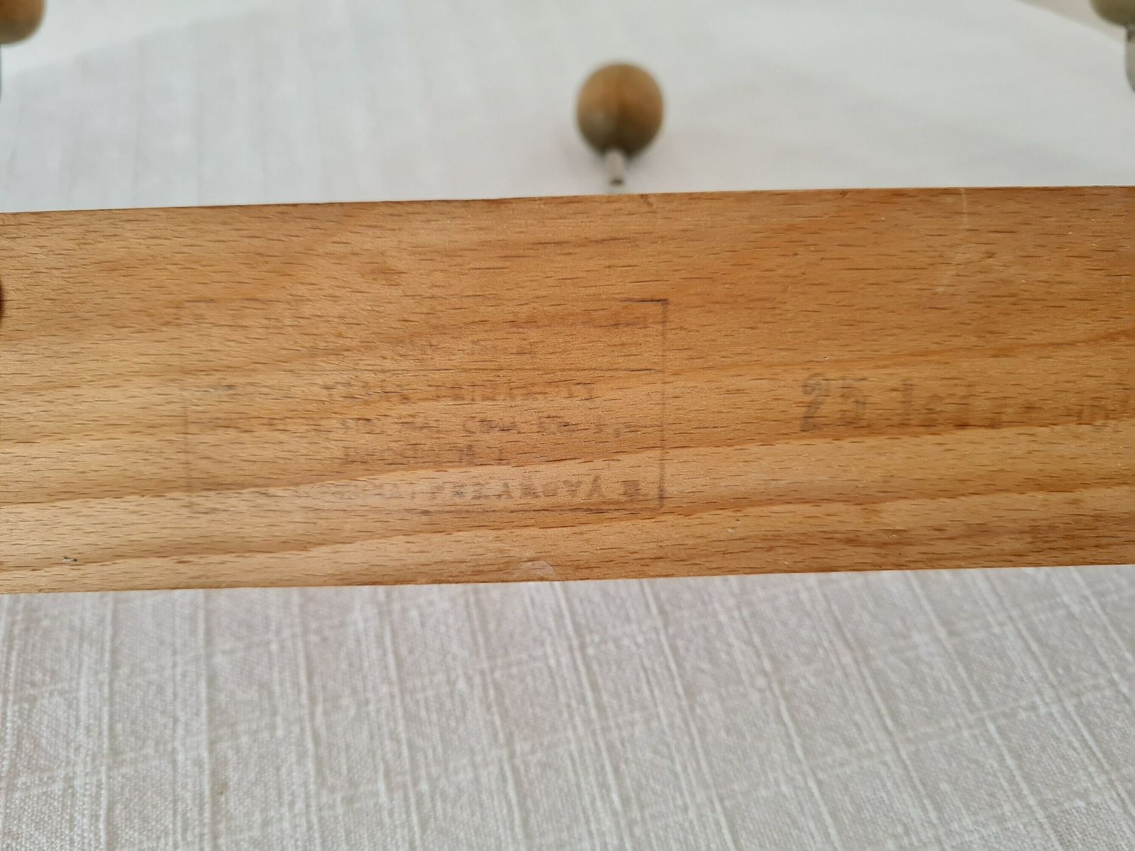 Vintage Mid Century Modern Wooden Wall Hanger With 3 Hooks Wooden Coat Hanger Wall Panel photo vinterior