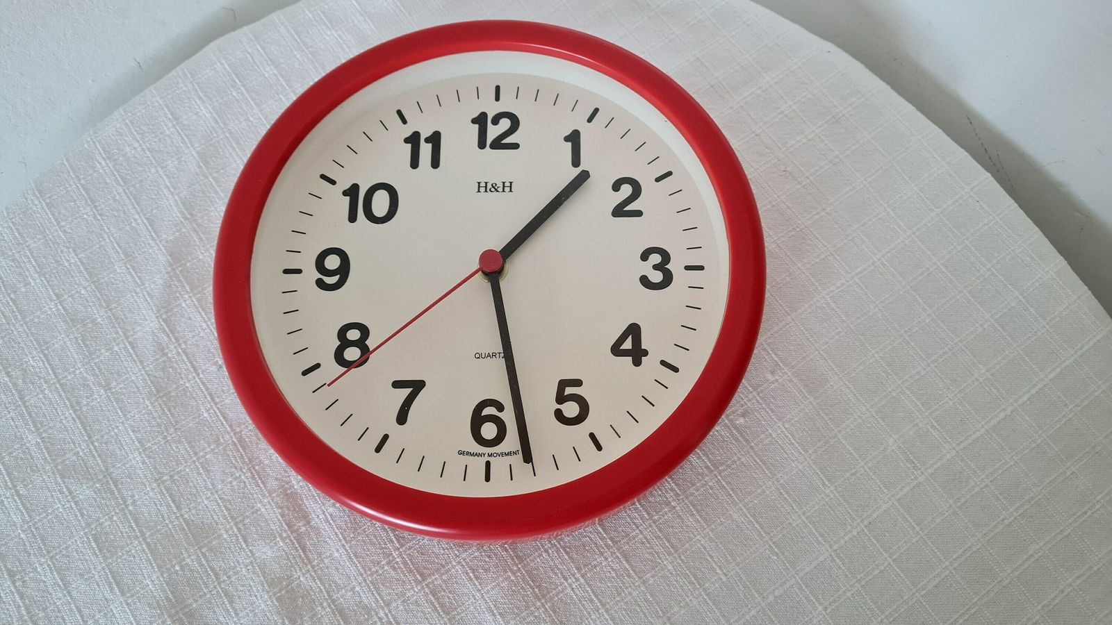 Vintage Pop Art Memphis Milano Style Wall Clock Germany Movement H&H photo furniture