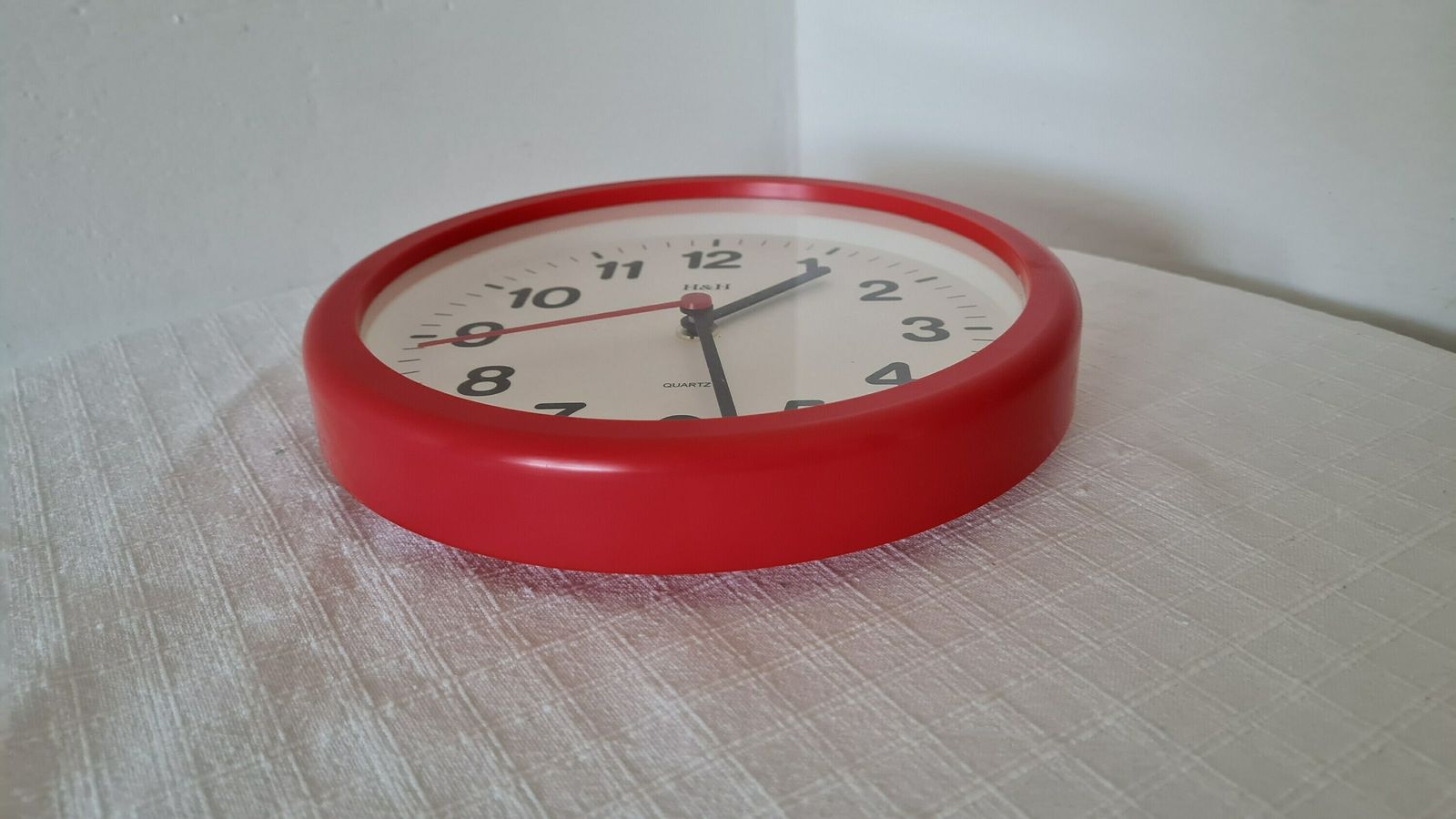 Vintage Pop Art Memphis Milano Style Wall Clock Germany Movement H&H photo for sale
