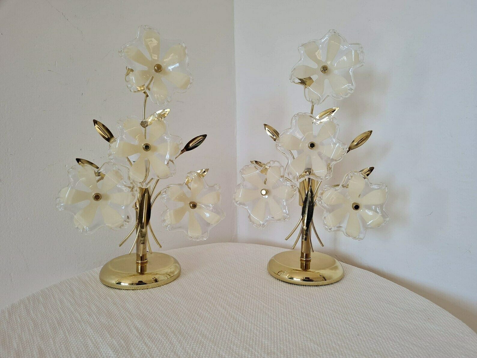 Mid-Century Design tafellampenpaar – nachtkastlampen, jaren 1980 photo vinterior