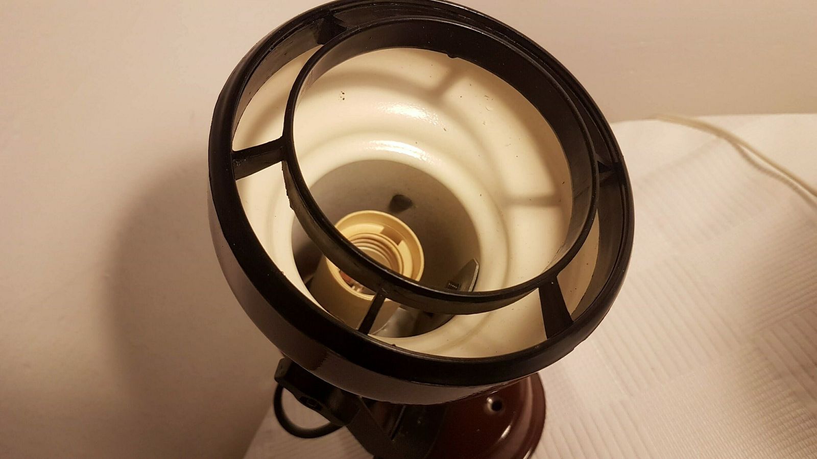 Vintage Orange Wall Lamp Mid Century Industrial Retro Metallic Lamp 70 photo vinterior