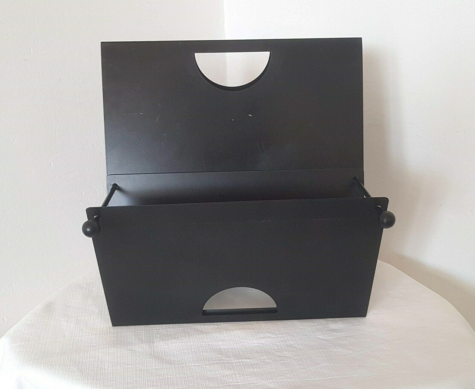 Vintage Memphis Milano Tijdperk Zwart Tijdschriften /Vinylrek Italiaans Postmodern Sottsass Stijl photo 161.0