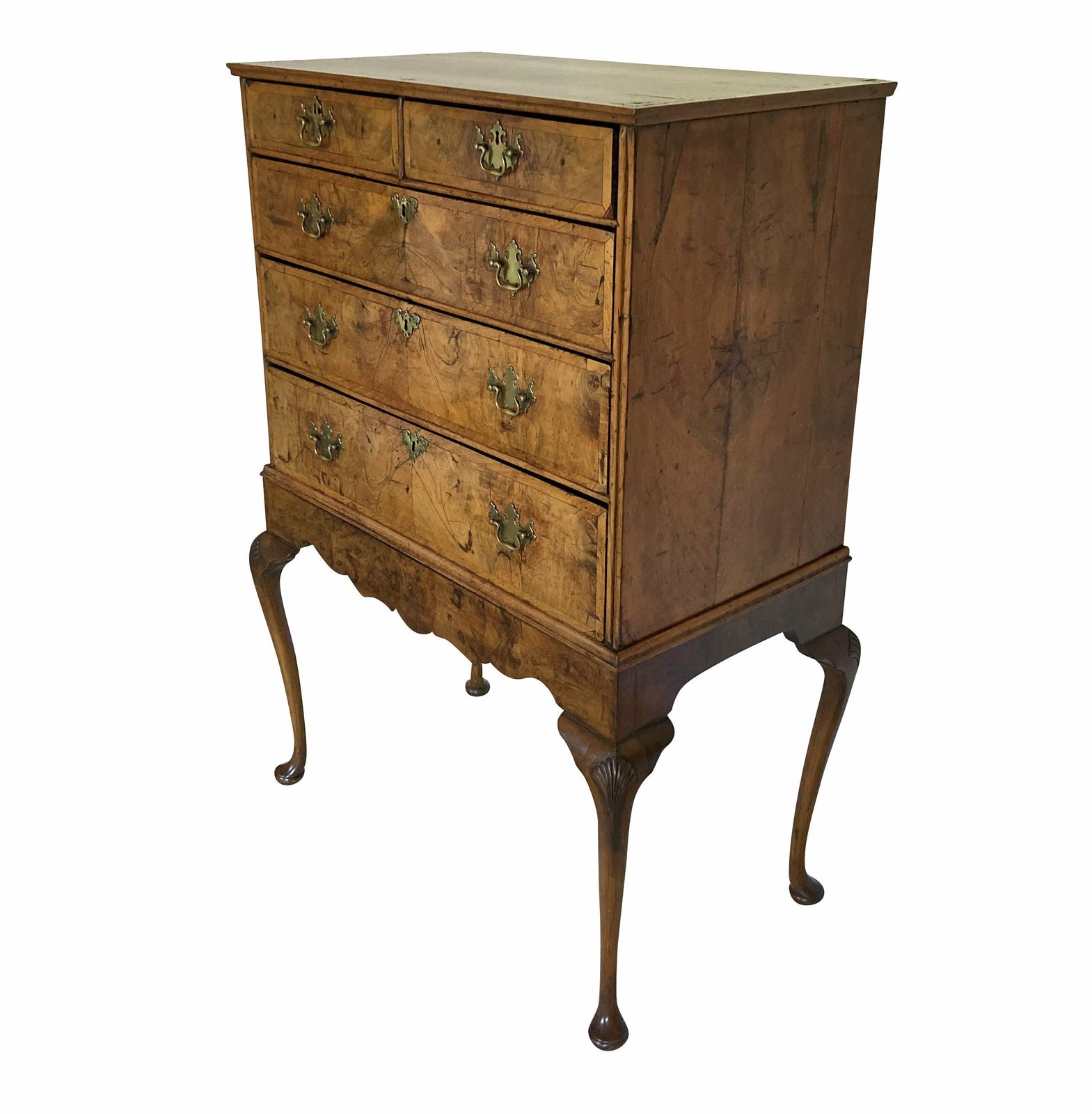 A Queen Anne Walnut Chest On Stand photo Furniture