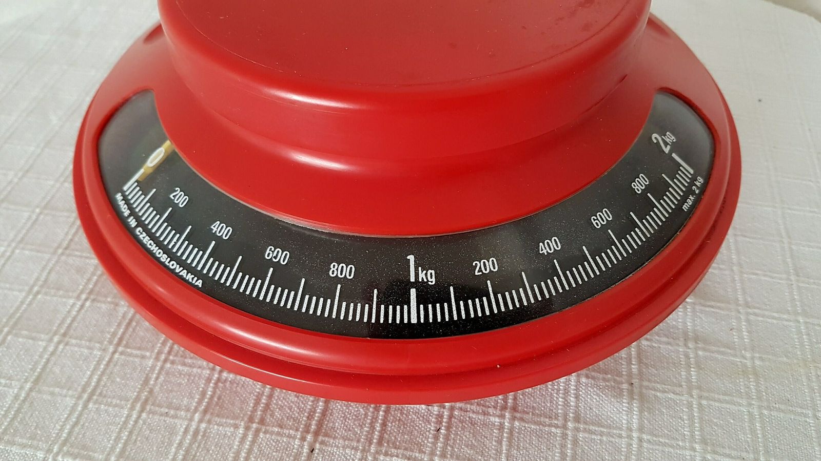 Vintage Space Age Keukenweegschaal Van Kunststof – Mechanische Keukenweegschaal photo Woonaccessoires