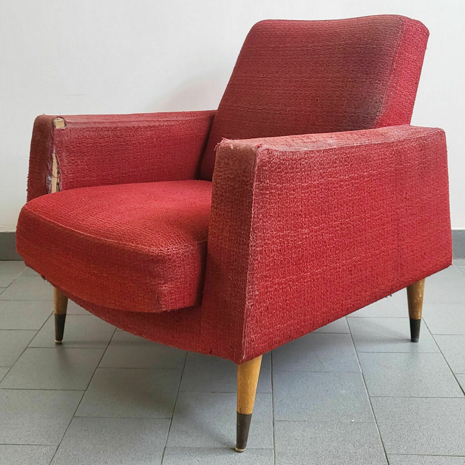 Vintage Armchair 1950 Rockabilly To Restore Dlg Steiner Arp Guariche 50s 1950s