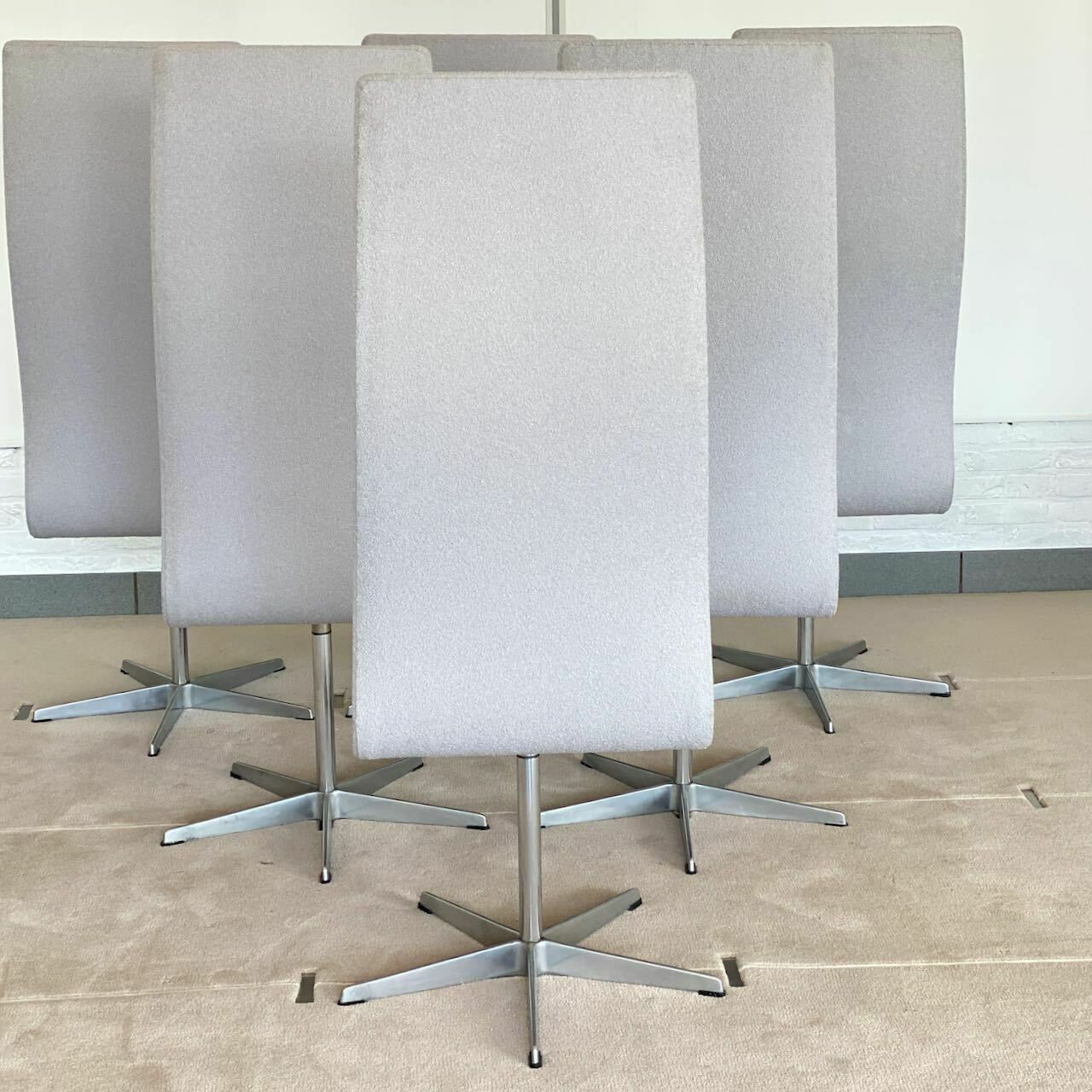 Set Of 6 Oxford Chairs By Arne Jacobson For Fritz Hansen photo Furniture