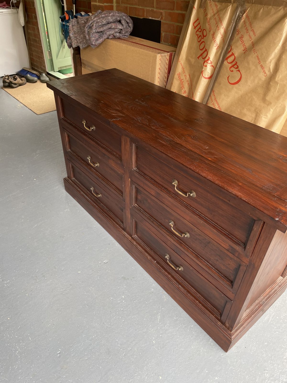 Dark Wood Chest Of Drawers photo for sale