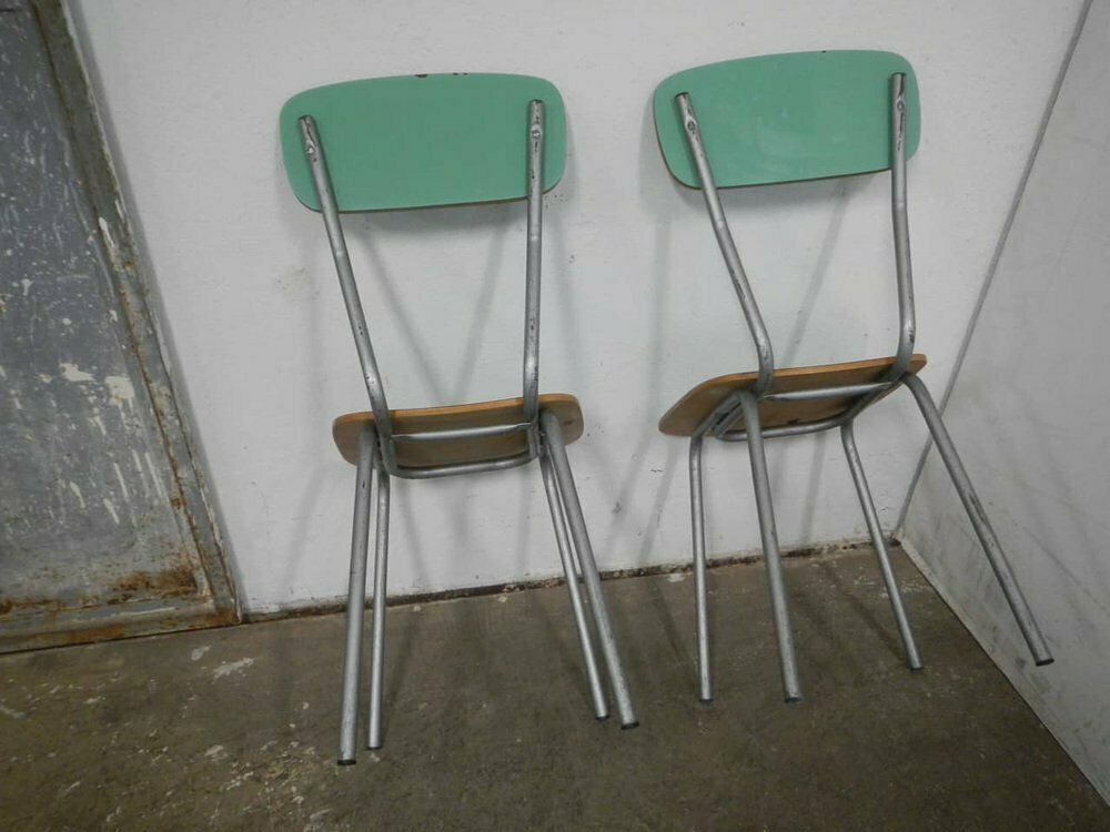 Green Formica Chairs, 1960s, Set Of 2 photo Furniture