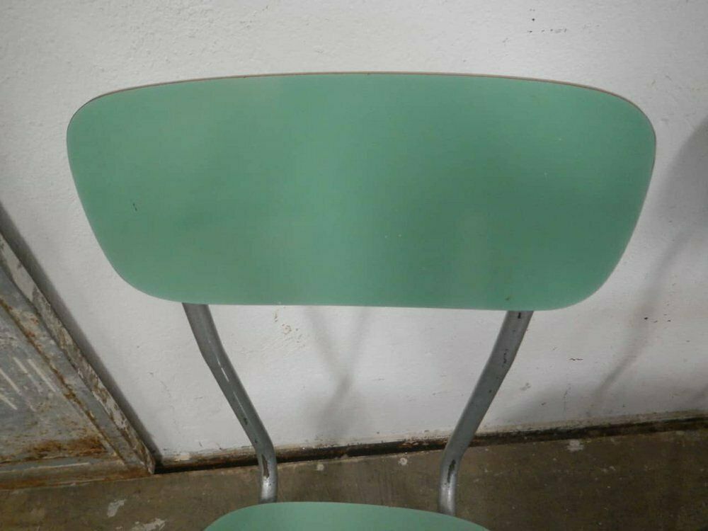 Green Formica Chairs, 1960s, Set Of 2 photo vintage