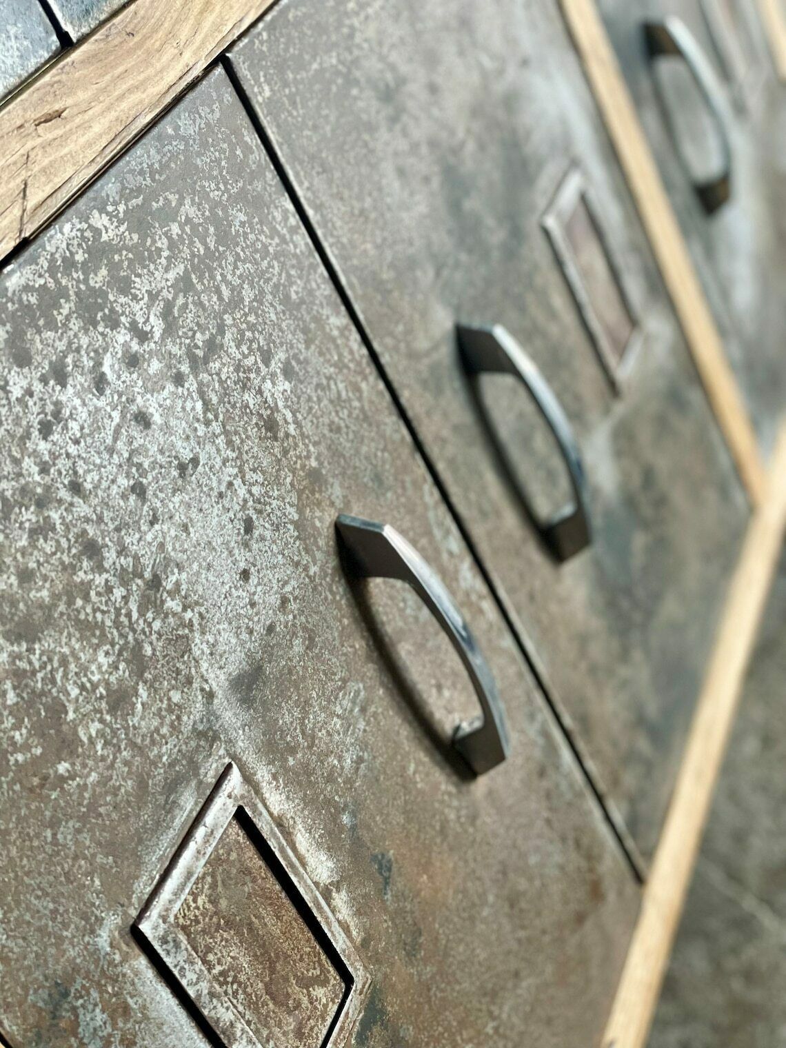 Pam Industrial Reclaimed Scaffolding Board And Recycled Steel Cupboard / Apothecary Unit By photo for sale