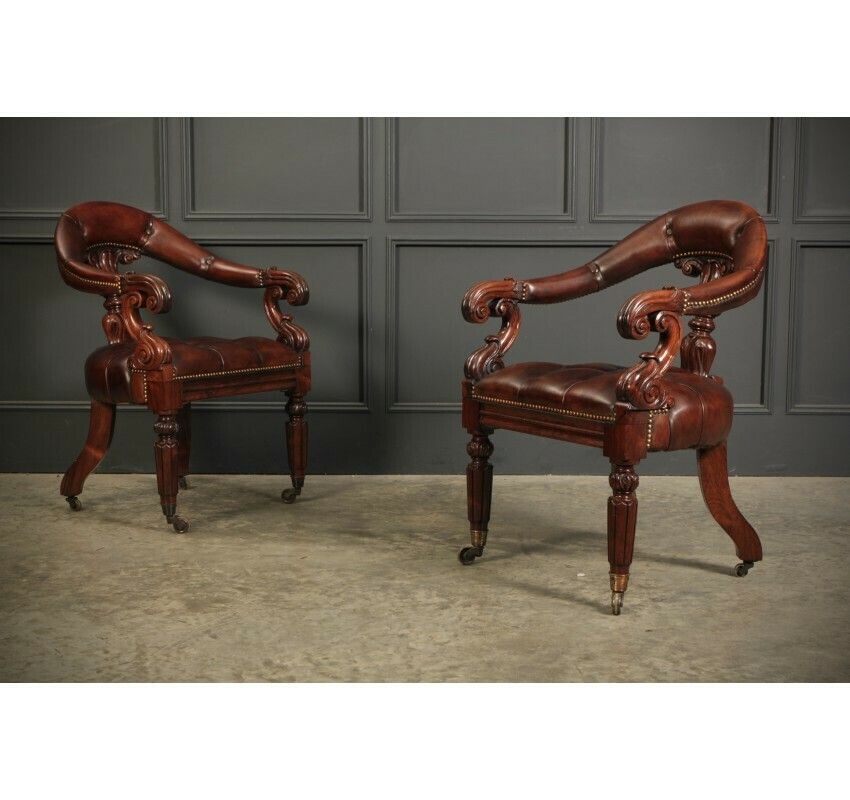 Pair Of William IV Rosewood Desk Chairs photo furniture