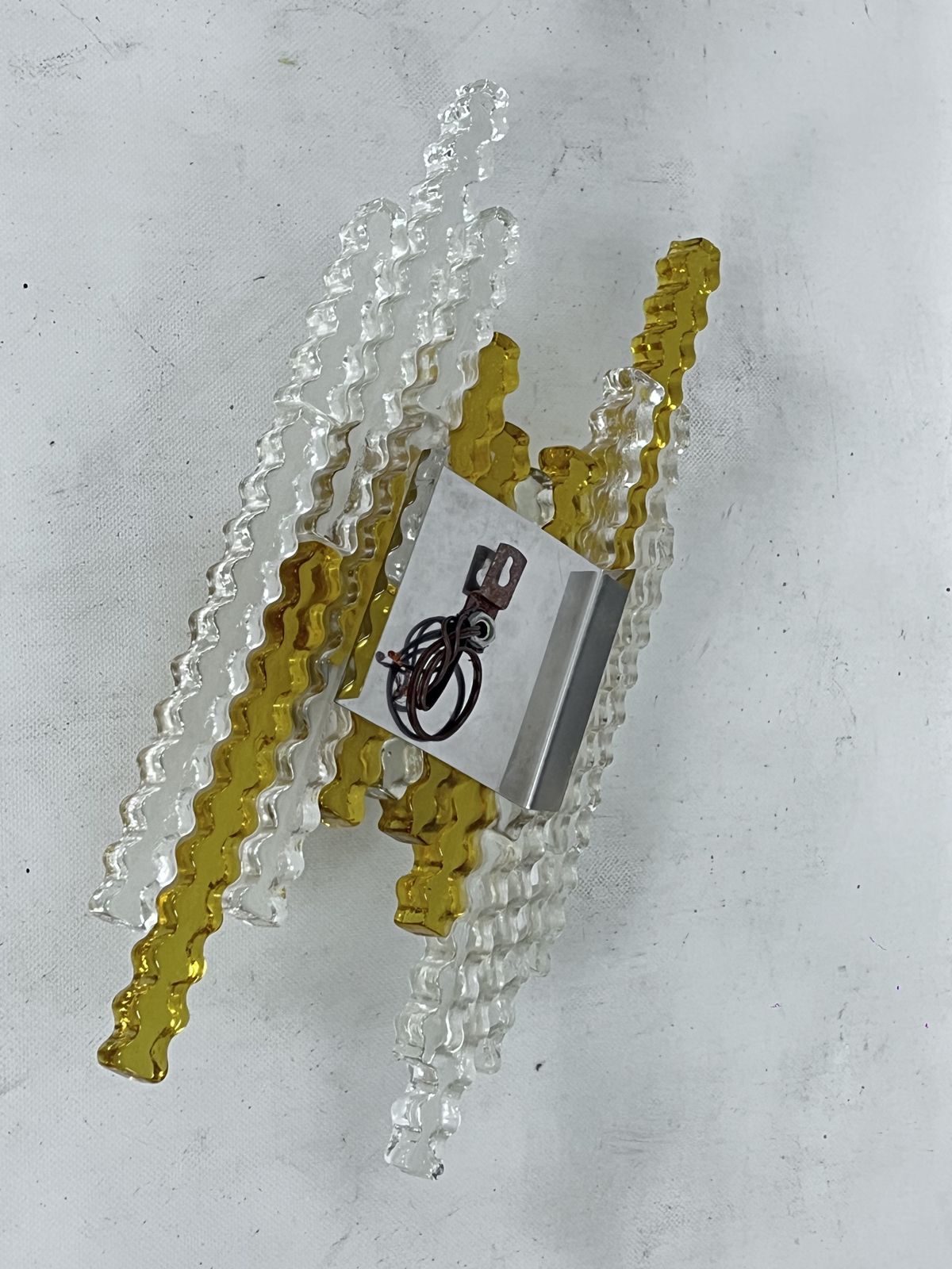 photo for sale Poliarte, Large Single Wall Lamp In Murano Glass. Italy 1970s