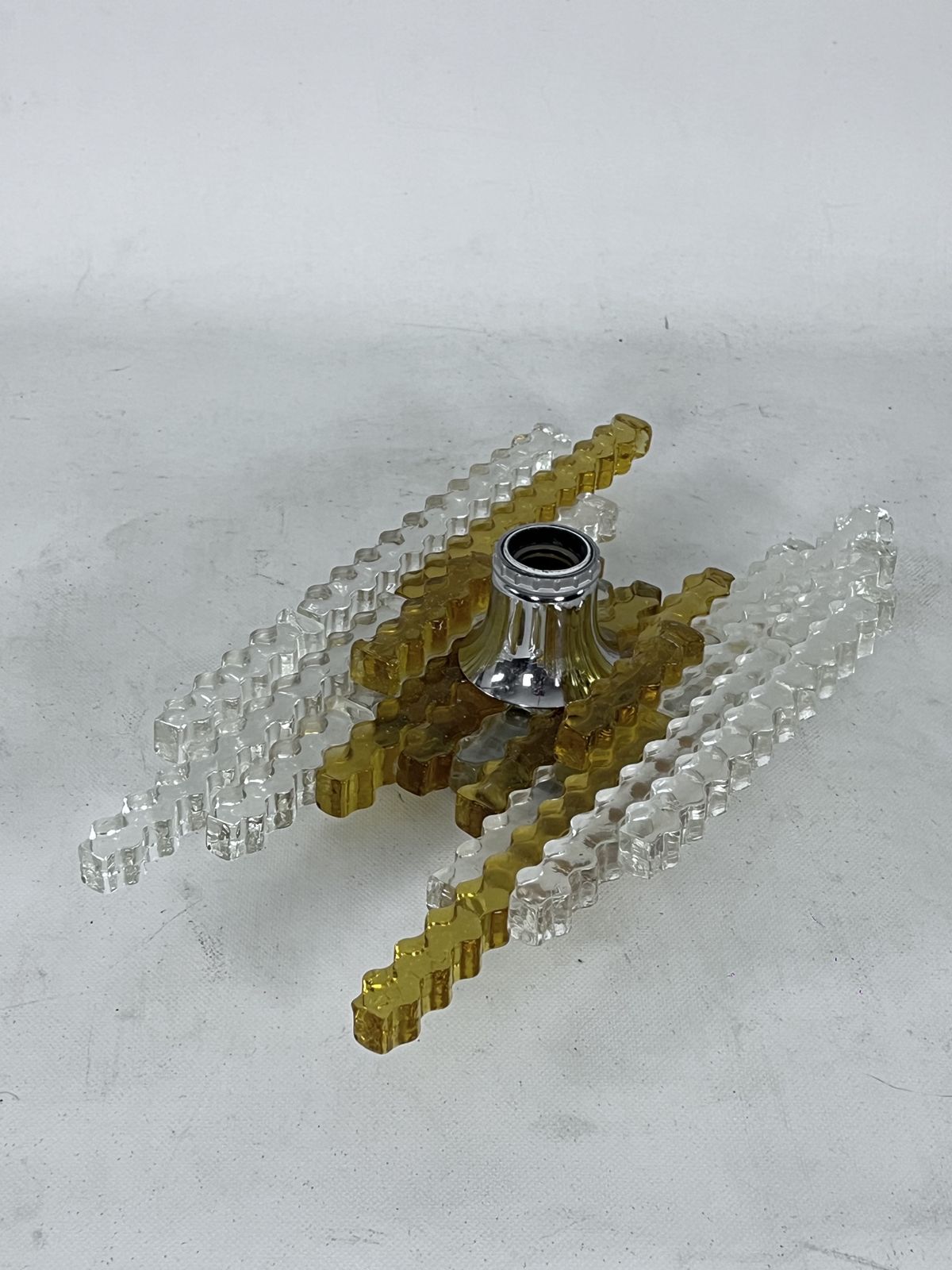 Lighting Poliarte, Large Single Wall Lamp In Murano Glass. Italy 1970s photo