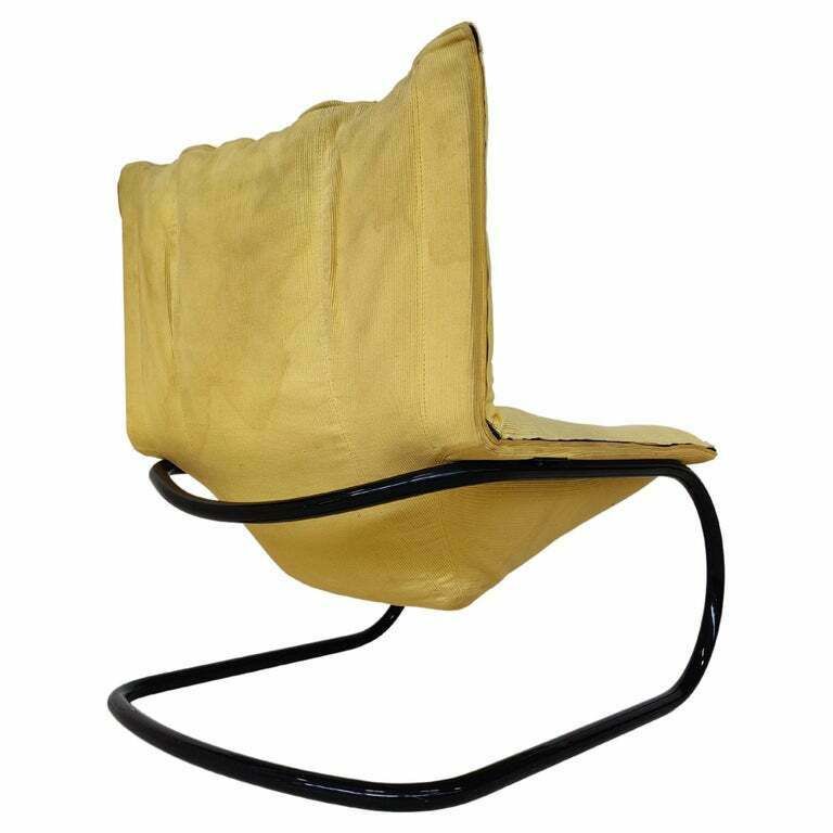 Pair Of Yellow Italian Mid Century Modern Armchairs photo buy