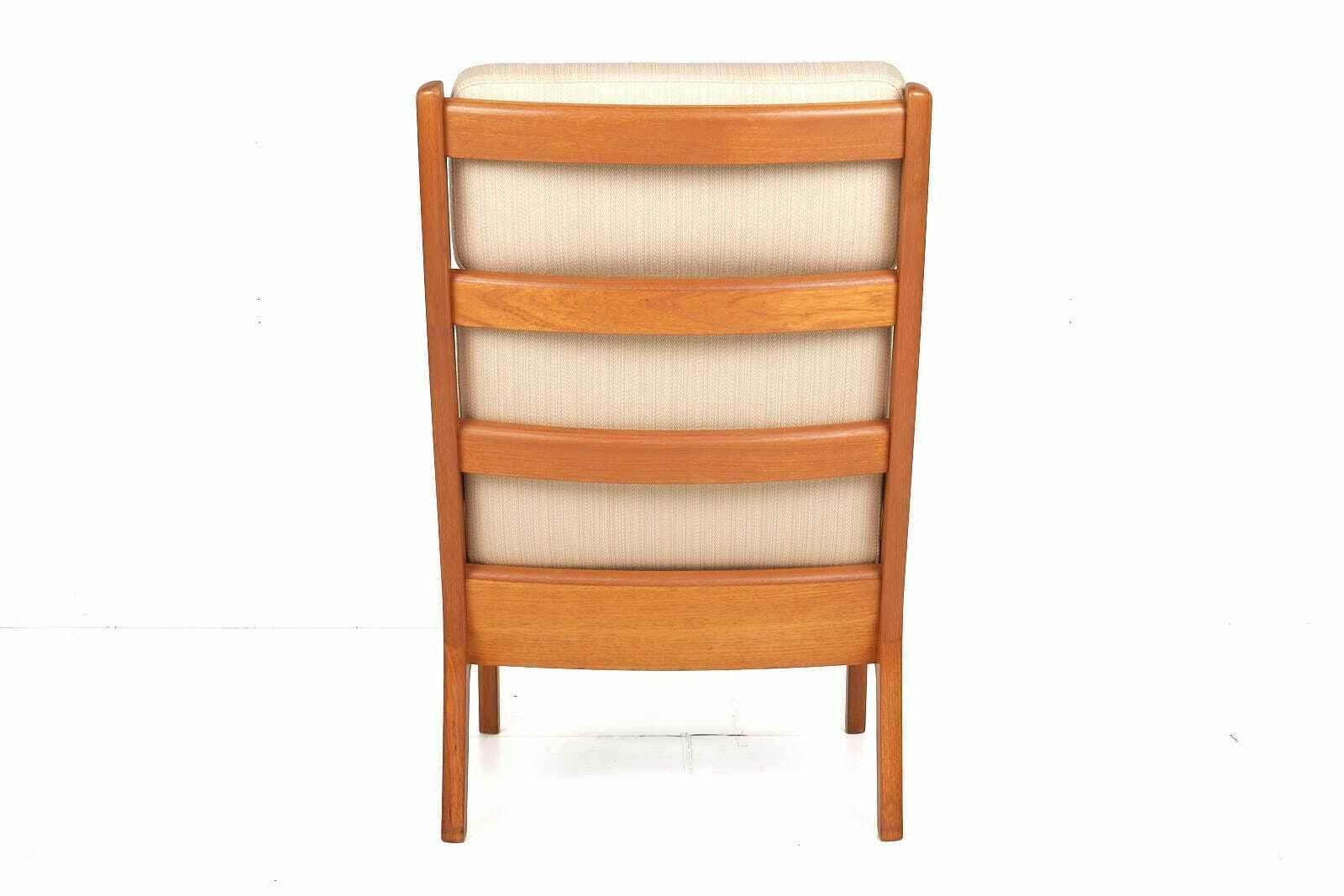 Highback Chair Teakwood, Ole Wanscher, Vintage, Wool Mid Century photo vinterior