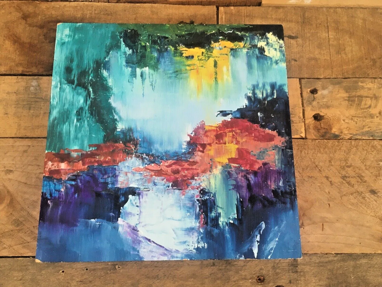 photo buy Colourful Abstract Impressionist Water Scene Monet Style Painting By D.Elliott