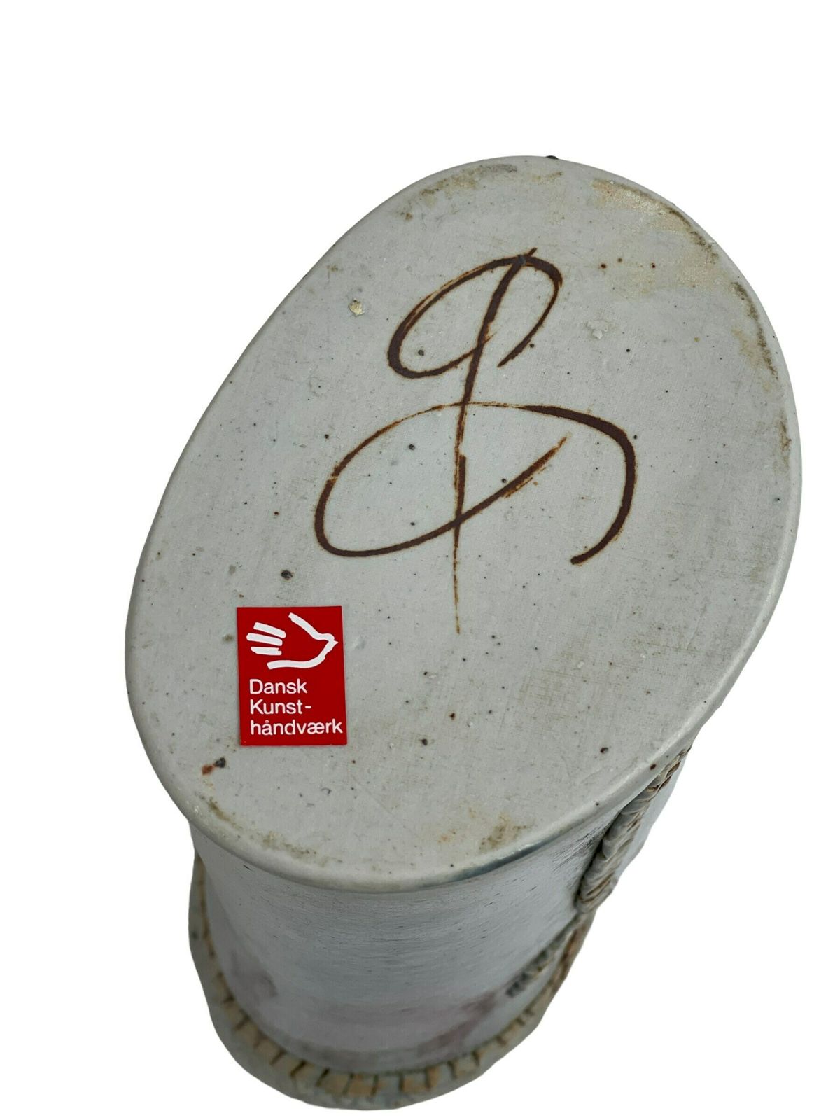 Vase With A Motif Of Birds In A Nest By Danish Ceramist Gerda Ostergaard (Gerda østergaard), Scandinavian Ceramics photo for sale