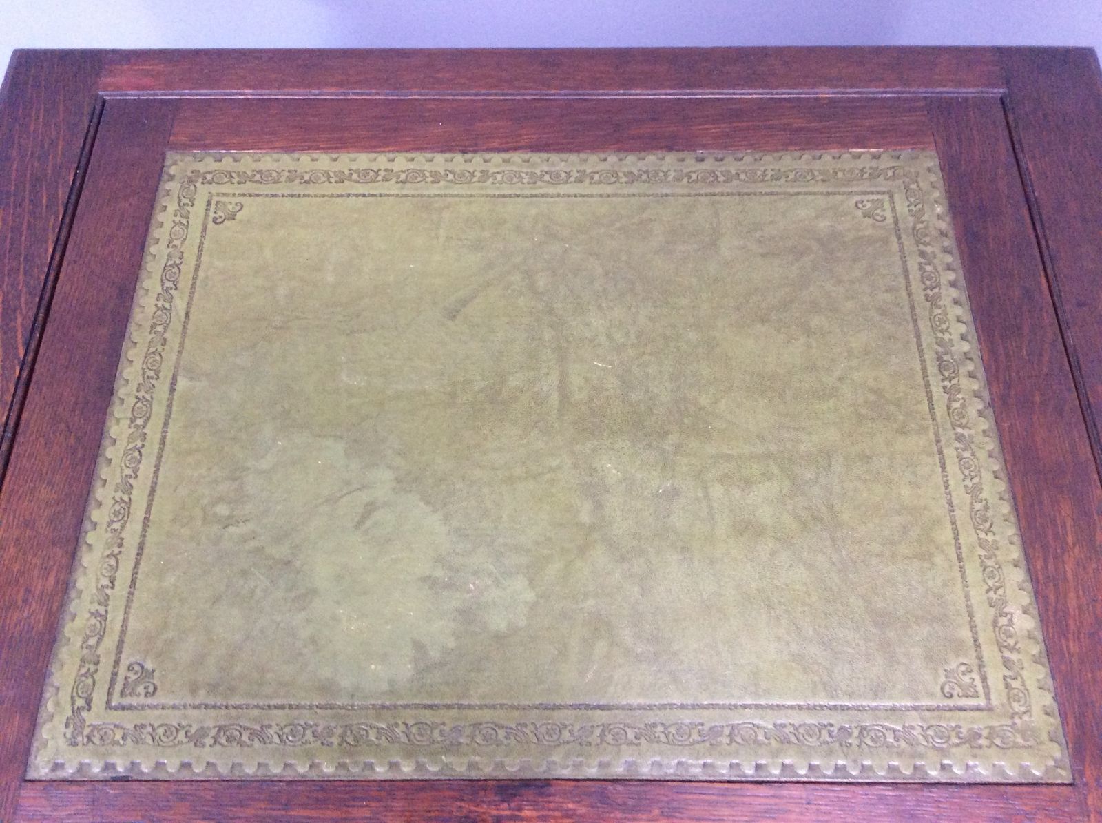 Arts & Crafts Stones Patent Oak Desk C1900 photo buy