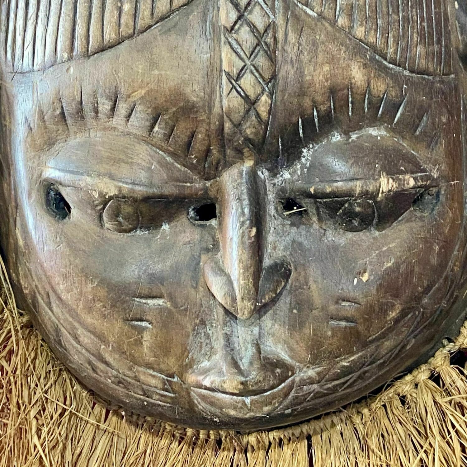 Early 20th Century Large African Tribal Mask photo furniture