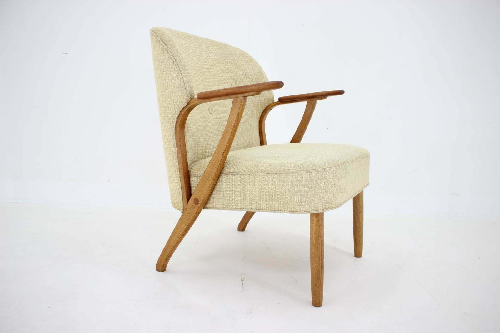 1950s Chresten Findahl Brodersen Armchair In Oak, Denmark photo for sale