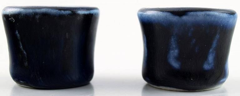 Edith Sonne For Saxbo Pair Of Candlesticks, Art Pottery, Denmark, Mid 20 Century photo furniture