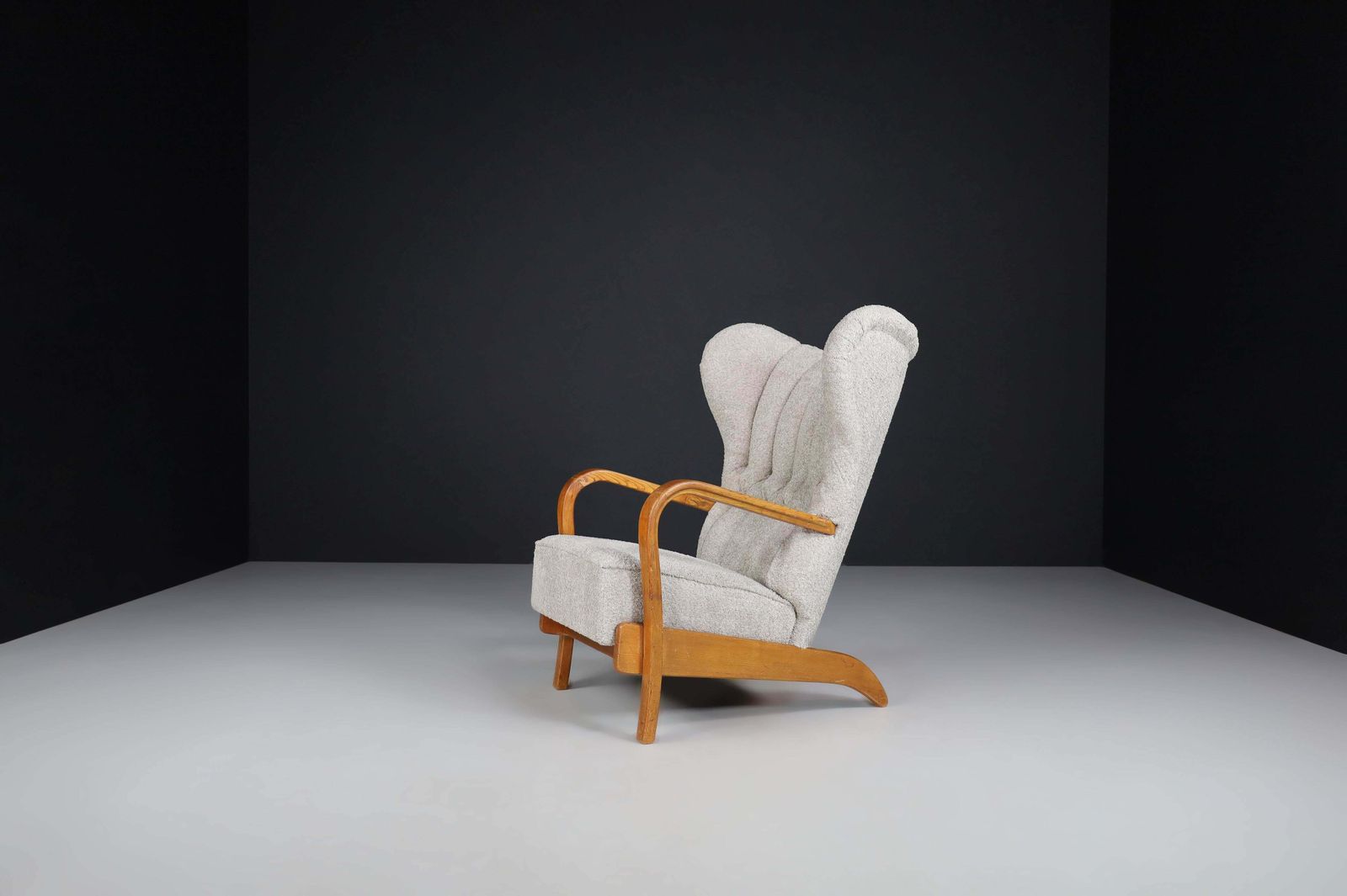 Koželka And Kropáček Wingback Armchair Czechia, 1940s photo for sale