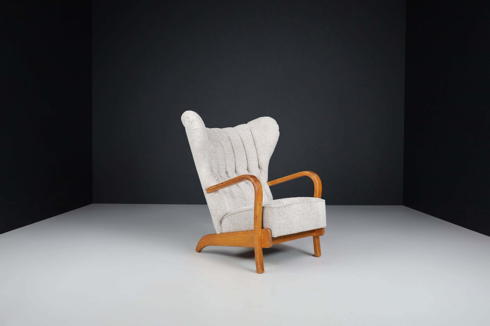 photo furniture Koželka And Kropáček Wingback Armchair Czechia, 1940s