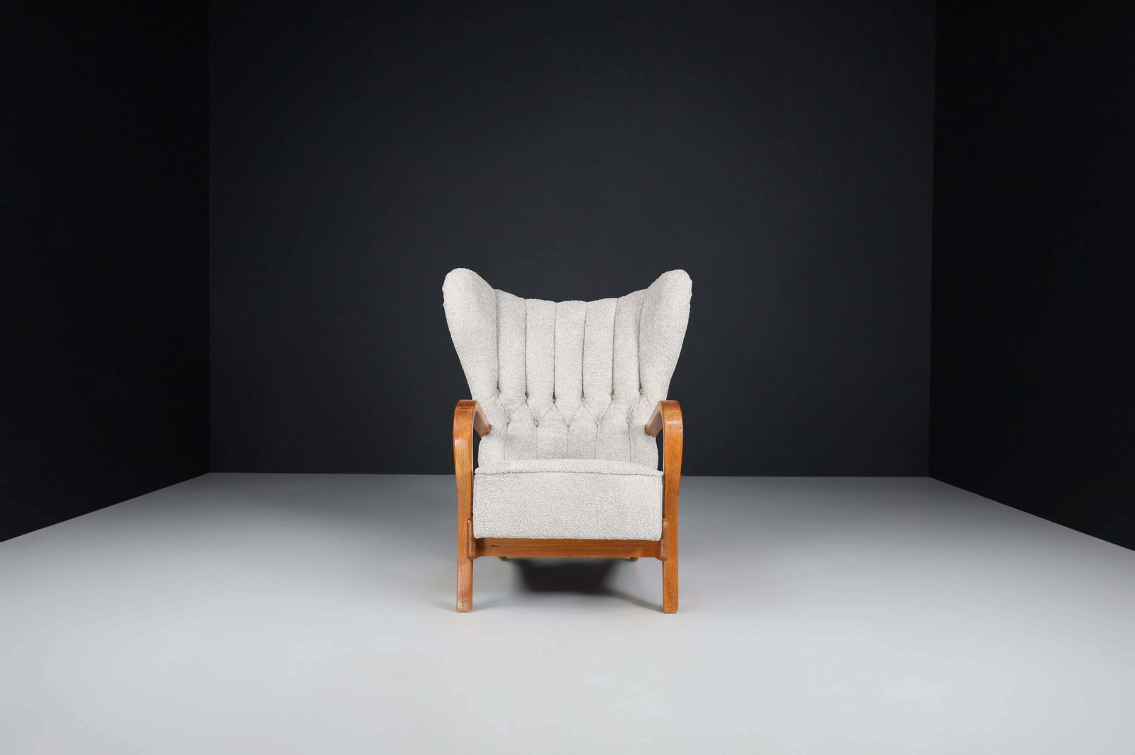 photo for sale Koželka And Kropáček Wingback Armchair Czechia, 1940s