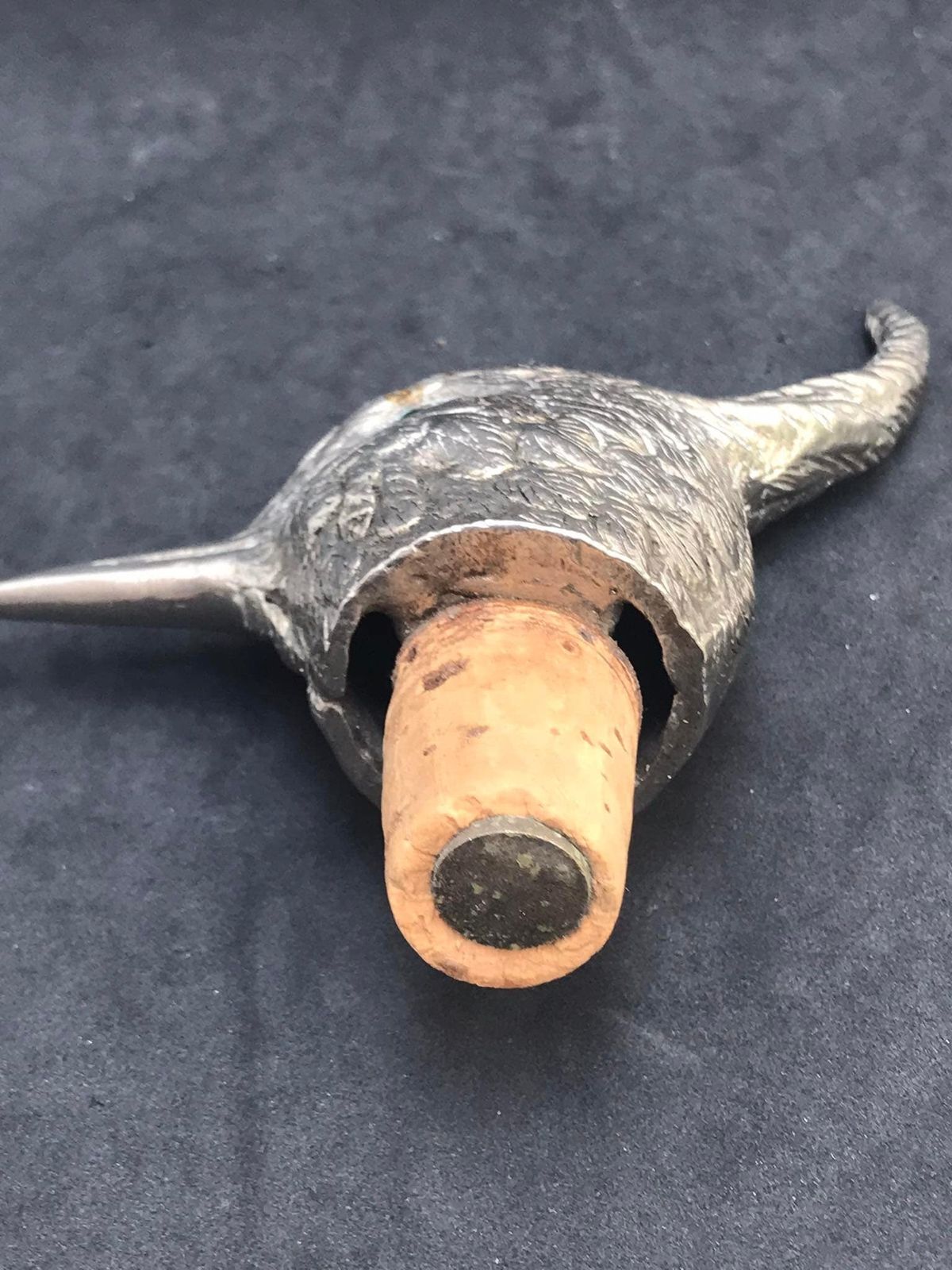 Bottle Cork Stopper Lapwing Wine Animal Bird Antique Bar Tools, Bar Accessories Gift Collector Gift For Him Hunter Gift Hunting Table Decor photo vinterior